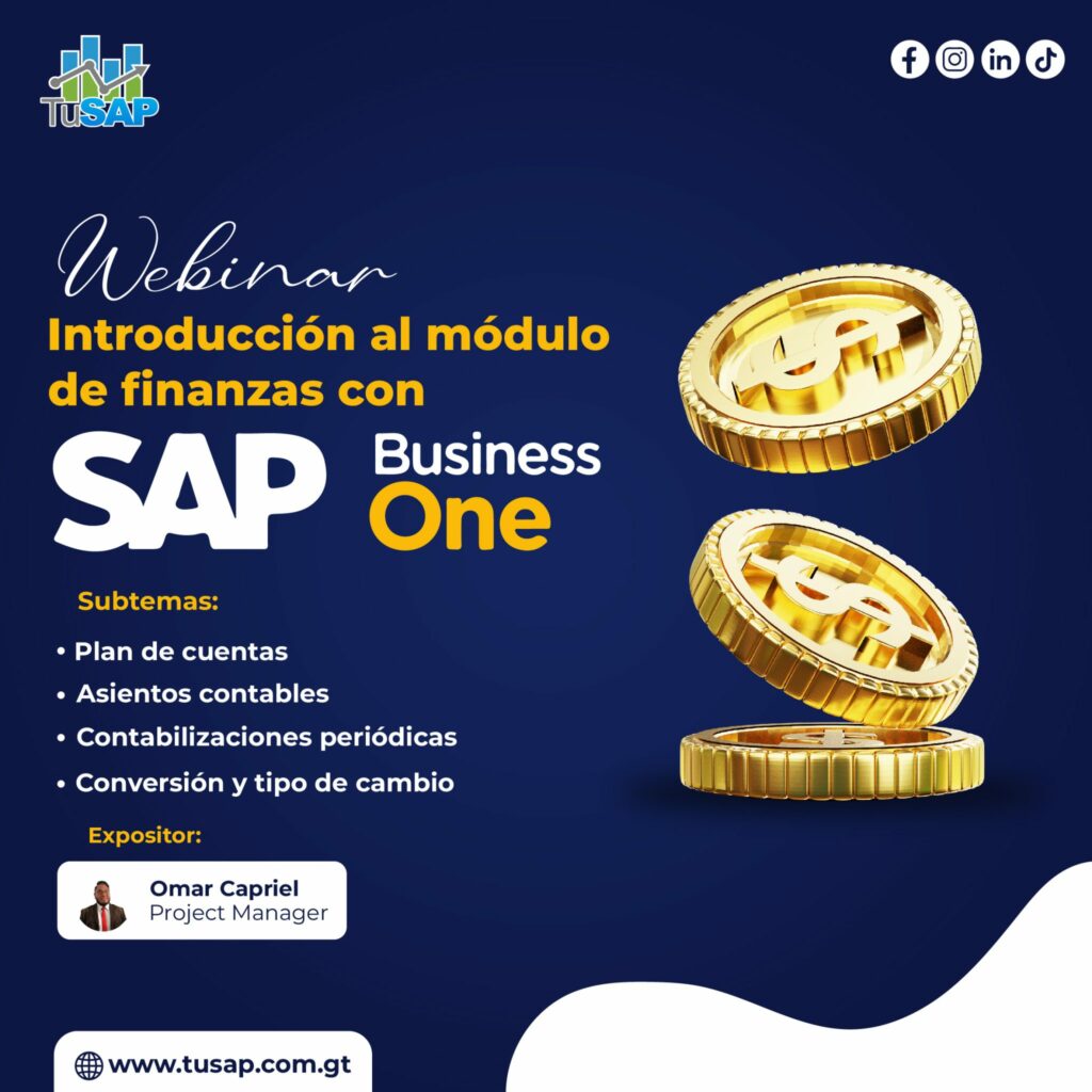 Webinar Introducción al módulo de finanzas con SAP Business One