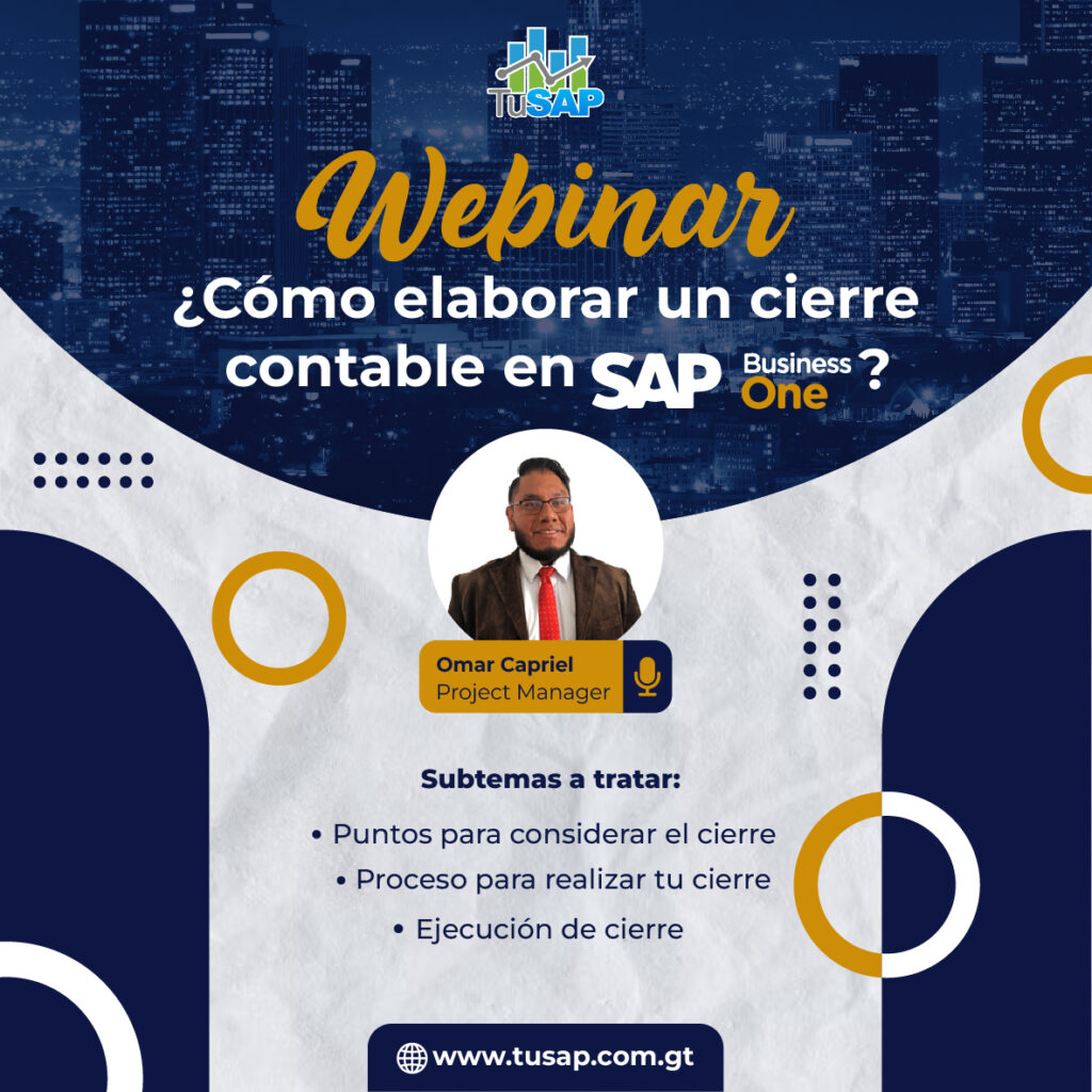 Webinar ¿Cómo elaborar un cierre contable en SAP Business One?